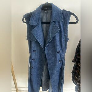 Spense Blue Sleeveless Denim Vest